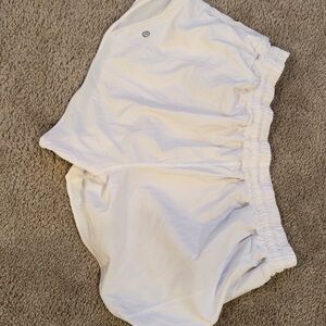 Lululemon Athletica White and Tan Shorts
